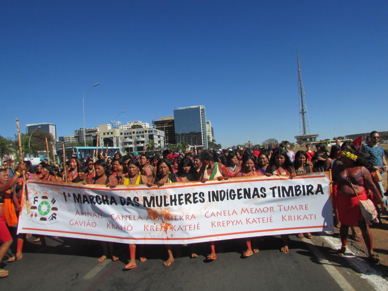 Mulheres Timbira no 1º Fórum e Marcha das Mulheres Indígenas
